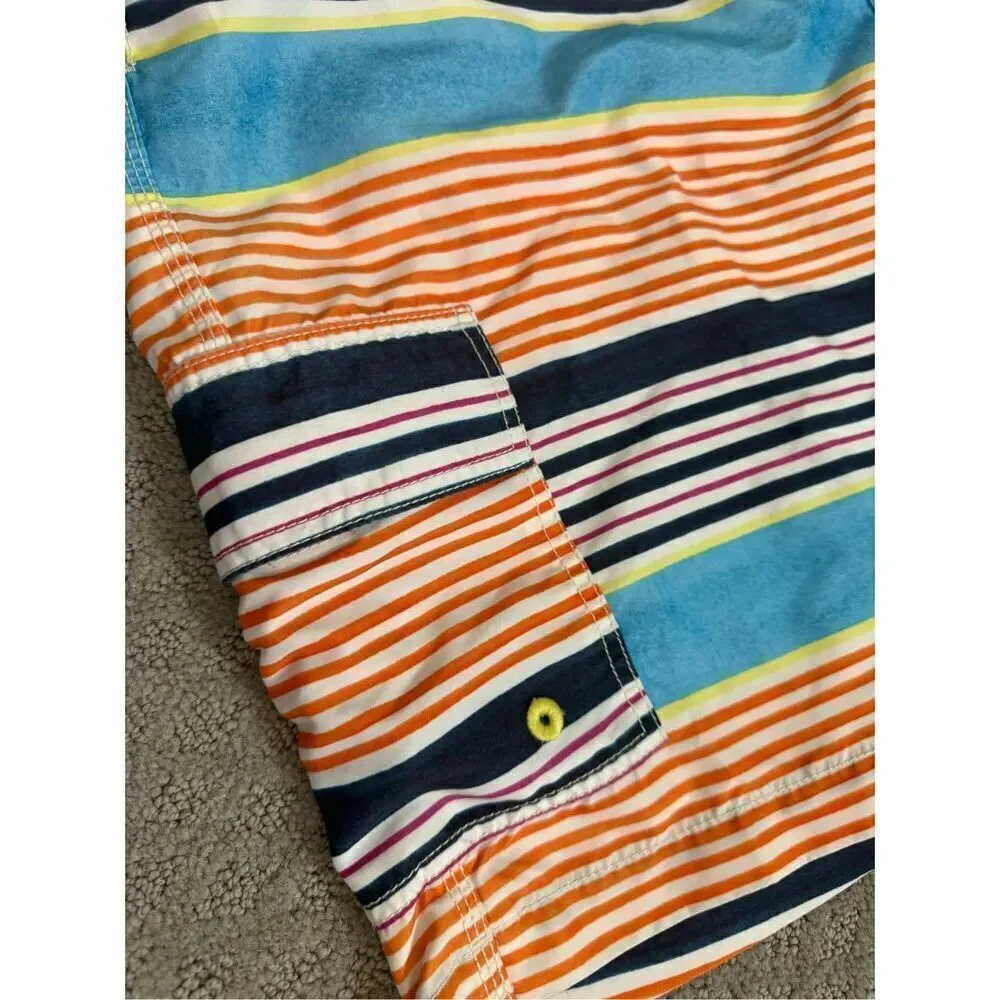 Tommy Bahama XXL Multicolor Striped Swim Trunks